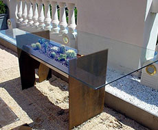 Aparador em aço corten