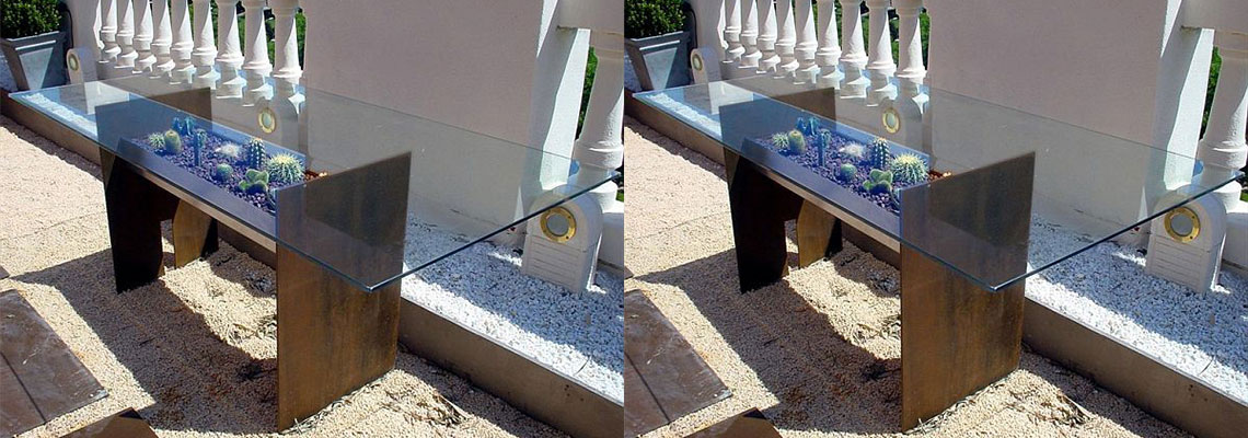 Aparador em aço corten