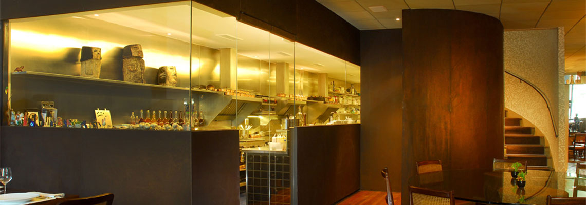Decoração em aço corten