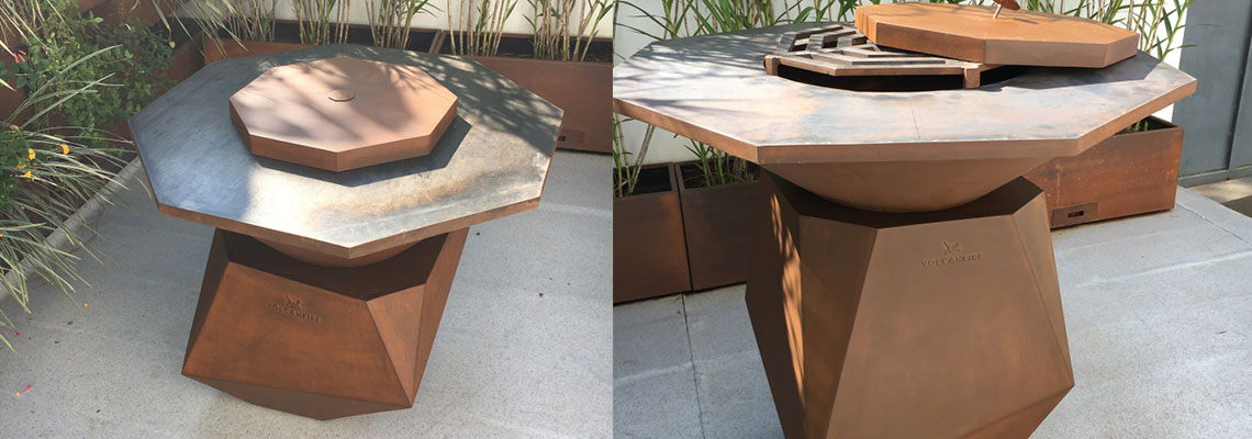 Mobiliário em aço corten